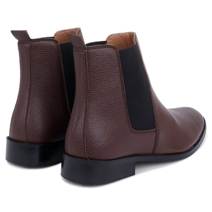 Carlo Boots in Milled Leather - Brown