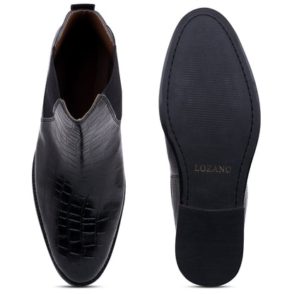 Premium Croco Boots - Black