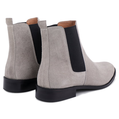 Italian Suede Leather Boots - Grey