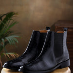 Premium Croco Boots - Black