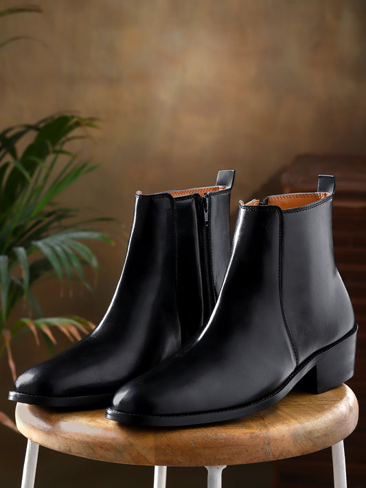 Classic Leather Chelsea Boots ( CUBAN HEEL )
