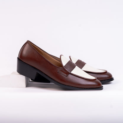 Old Money Loafers - White/ Tan