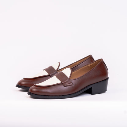 Old Money Loafers - White/ Tan