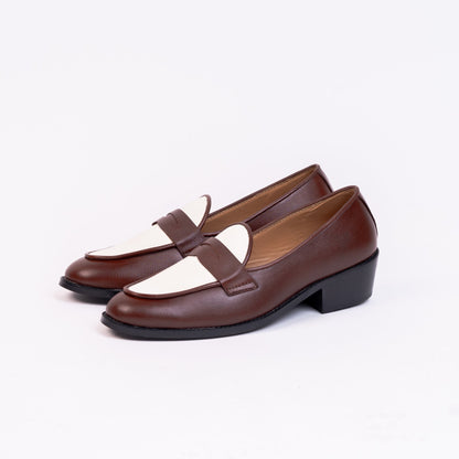 Old Money Loafers - White/ Tan