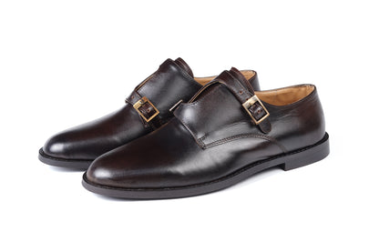 SIGNATURE MONK STRAPS - BROWN