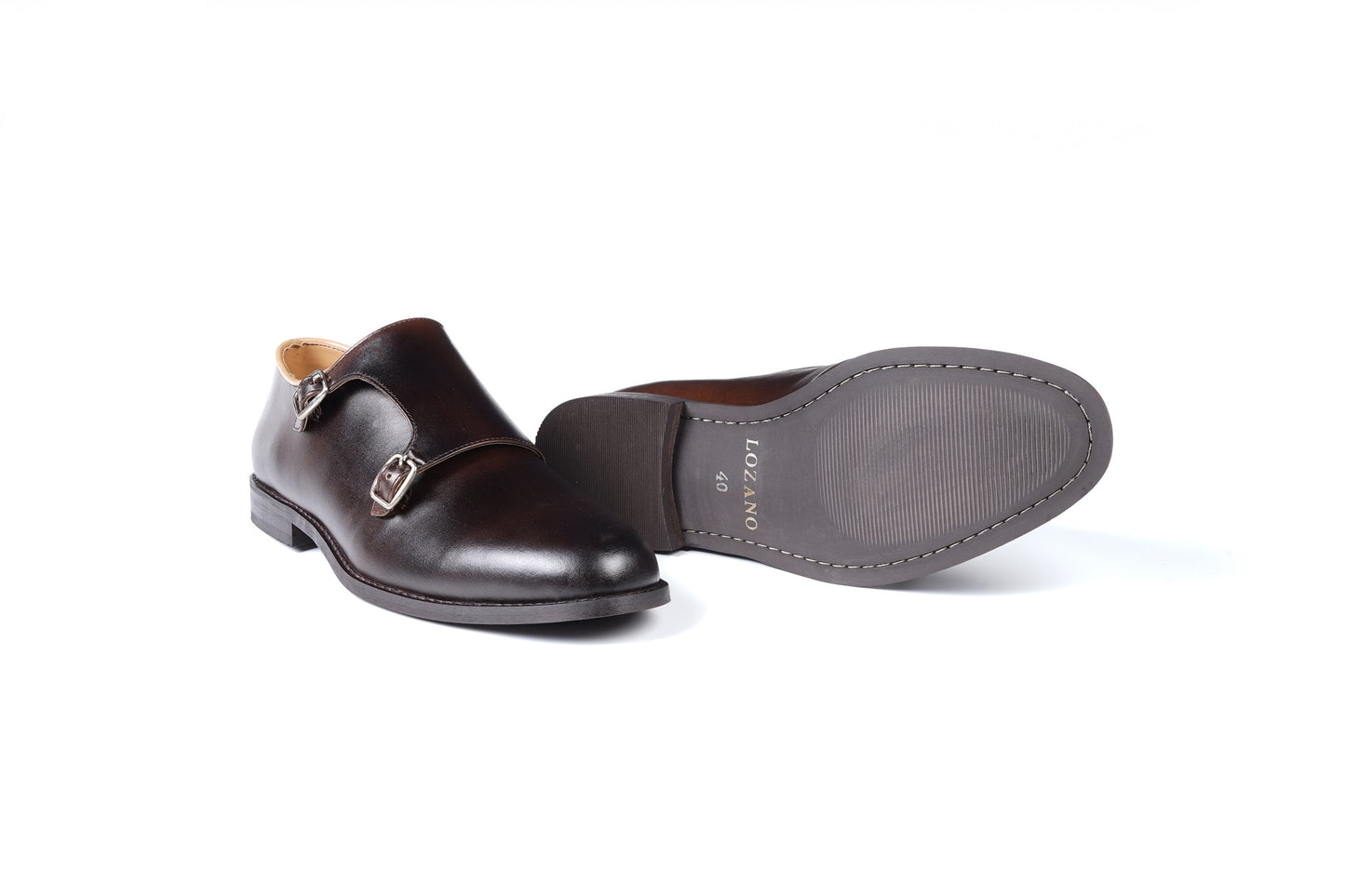 DOUBLE MONK STRAPS - BROWN