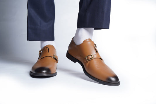 SIGNATURE MONK STRAPS - TAN