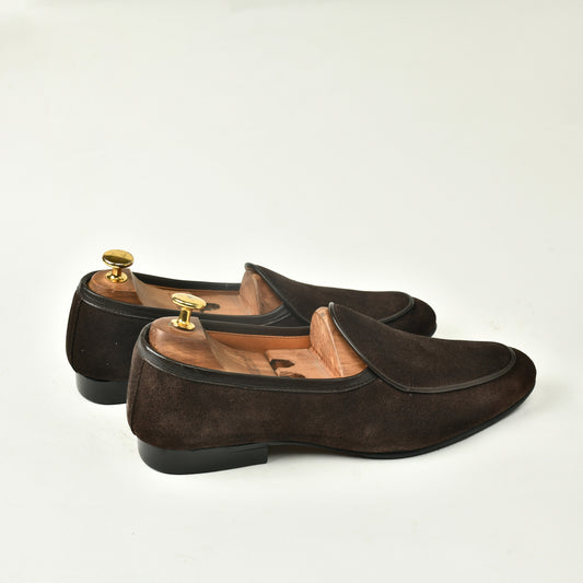 Belgian Suede Loafers - Brown