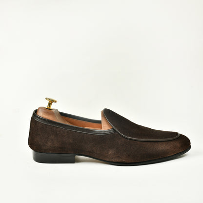 Belgian Suede Loafers - Brown