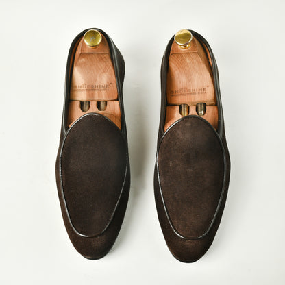 Belgian Suede Loafers - Brown