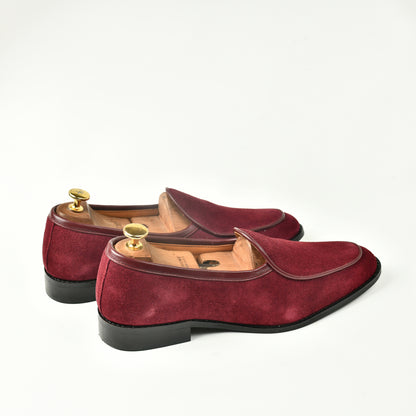Belgian Suede Loafers - Maroon