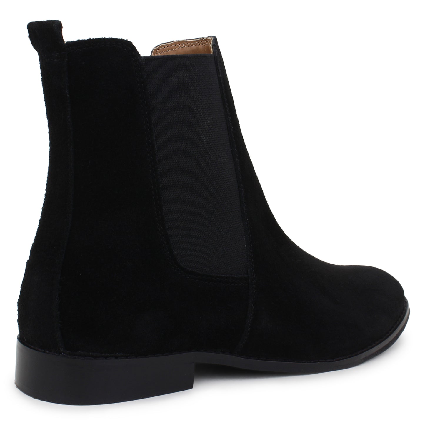 Italian Suede Leather Boots - Black