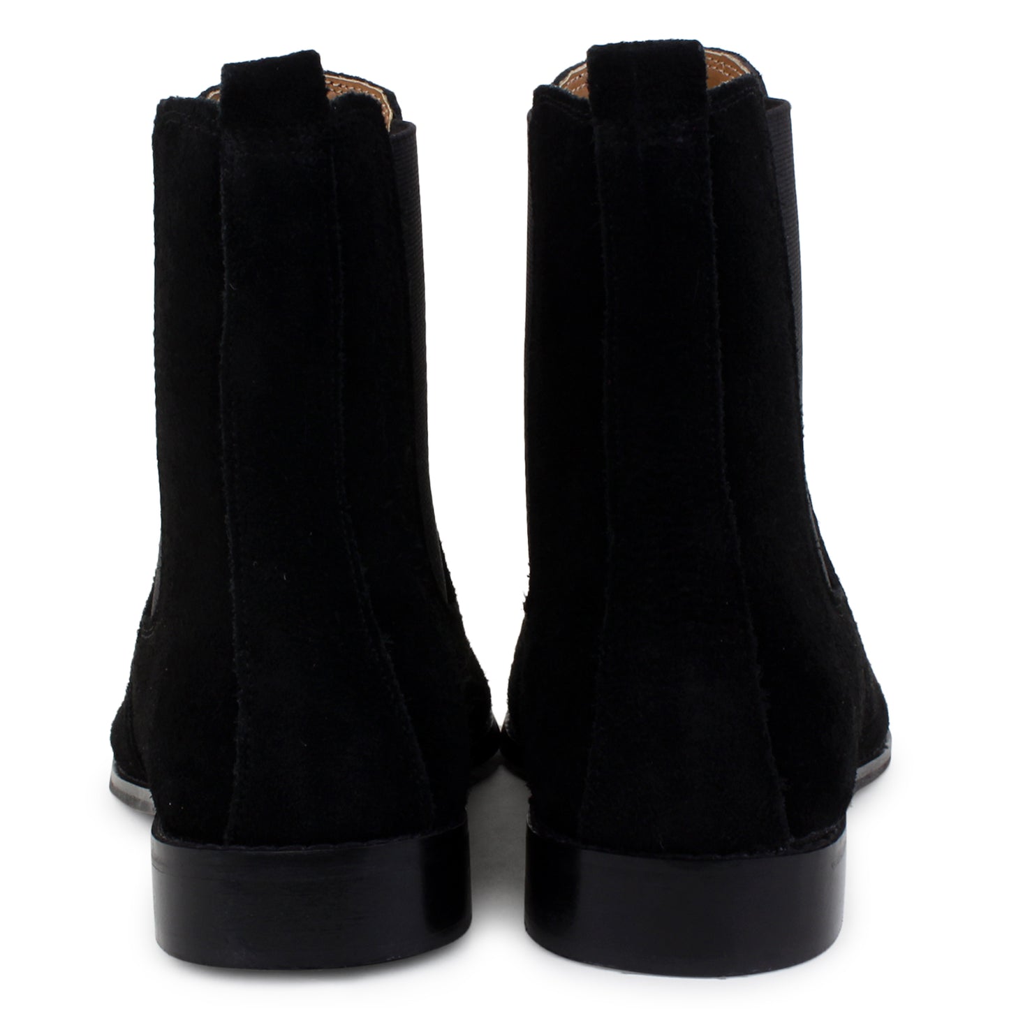 Italian Suede Leather Boots - Black